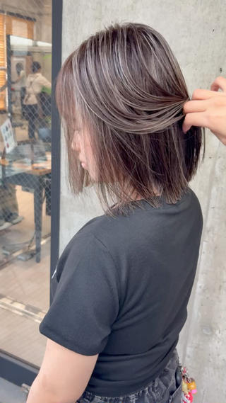 ミディアム カラー ♡ハイライトカラー shinri♡のヘアスタイル