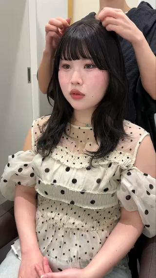 ミディアム 盛れる透明感カラー momokaのヘアスタイル
