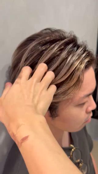 ミディアム カラー メンズ とーまぴ/渋谷 でアイドルカラーのヘアスタイル
