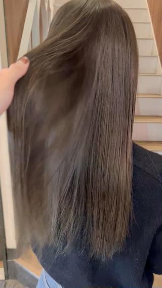 ブリーチありの施術です