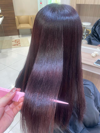 セミロング カラー パーマ 韓国ヘアメイク🎀/ 縮毛矯正✨山本媛香のヘアスタイル