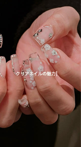 #大和市ネイルサロン #神奈川ネイルサロン #鶴間ネイルサロン #南林間ネイルサロン #長さだし #長さだしネイル #長さ出し #スカルプ #スカルプネイル #クリアネイル #シンプルネイル #ネイルモデル募集 