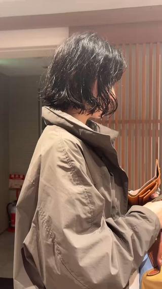 ミディアム パーマ メンズカット/ パーマ/HYOのヘアスタイル