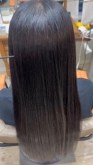 ロング 髪質改善個室サロン' 白髪ぼかし・縮毛矯正のヘアスタイル