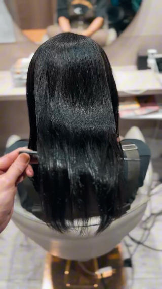 セミロング 髪質改善個室サロン' 白髪ぼかし・縮毛矯正のヘアスタイル