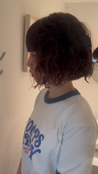 パーマ かがやしづ ⭐️カラーモデルのヘアスタイル