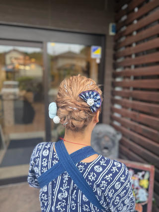お祭りヘア