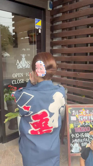 お祭りヘア