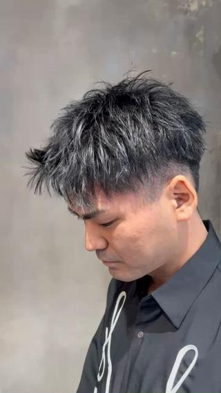 ショート メンズ 田中 叶夢のヘアスタイル