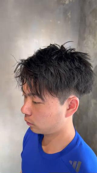 ショート メンズ 田中 叶夢のヘアスタイル