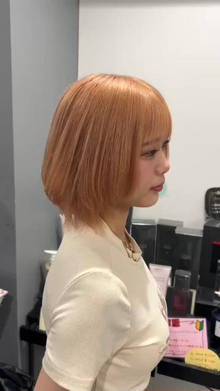 ショート カラー りんと/天神/カット モデル募集/艶カラーのヘアスタイル