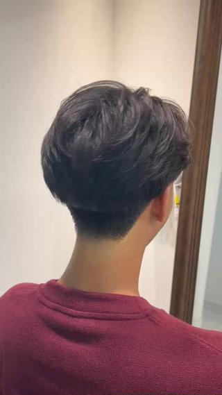 テーパーフェード×フェザーパーマ 