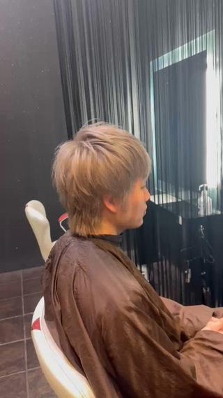 ウルフカットミルクティーベージュ