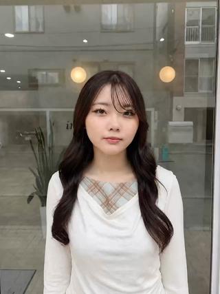 ロング カラー 韓国ヘアケアブリーチ 莉奈のヘアスタイル
