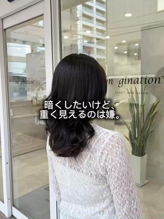 セミロング カラー 韓国ヘアケアブリーチ 莉奈のヘアスタイル