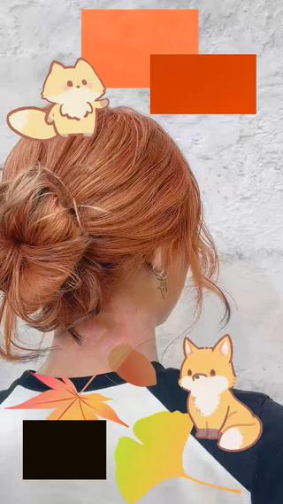ミディアム カラー ヘアアレンジ Barocco .ヒメのヘアスタイル