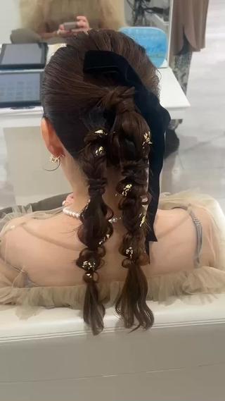 ロング ヘアアレンジ 柴崎 りるのヘアスタイル