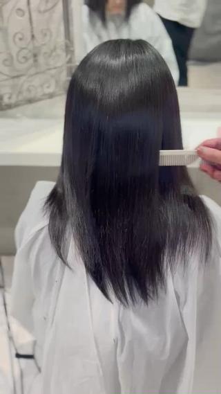 セミロング 野﨑 美那のヘアスタイル