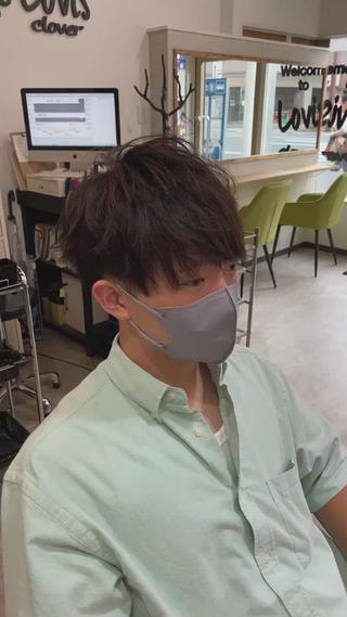 ショート メンズ ハイトーン&透明感 カラー☘️片山優陽のヘアスタイル