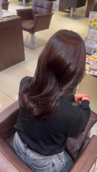 セミロング カラー 🤎韓国ヘア ベージュ まゆか🤎のヘアスタイル
