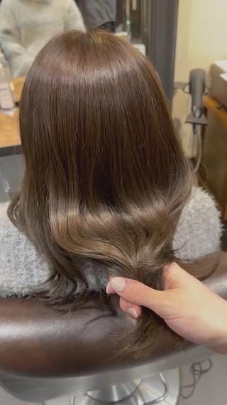 ブリーチ無しミルクティーグレージュ