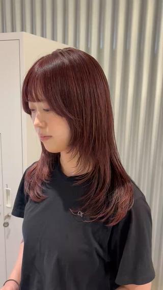 ミディアム カラー ヘアアレンジ 押切 響　のヘアスタイル