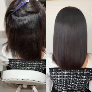 セミロング 髪質改善 moriのヘアスタイル