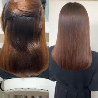 セミロング 髪質改善 moriのヘアスタイル