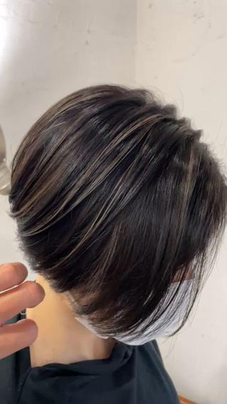 コントラストをしっかりつけたハイライトスタイル♪