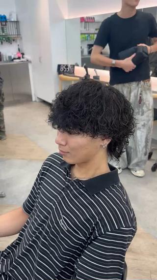 波巻きパーマ 