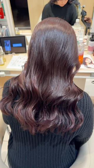 セミロング カラー 髪質改善カラー💎 オオネヨシナリのヘアスタイル
