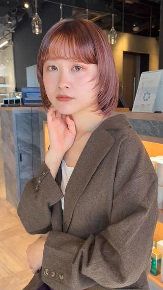 顎下1センチボブ♡
顔周りデザインカラー
オレンジブラウン