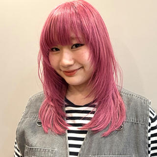 セミロング 透明感カラー 🌱多田 望花のヘアスタイル