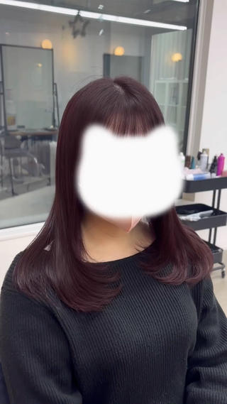 チェリーピンク×レイヤーカット⋆⭒˚