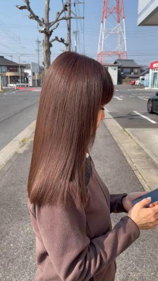 セミロング カラー 髪質改善/ 杉山正克のヘアスタイル