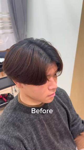 パーマ メンズ 髙橋 一輝のヘアスタイル
