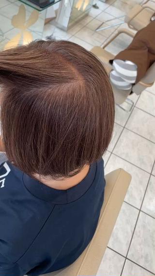 脱白髪染め　ハイライト　白髪ボカシ　白髪染めを使わない　長岡　30代　40代　50代　ヘアカラー 