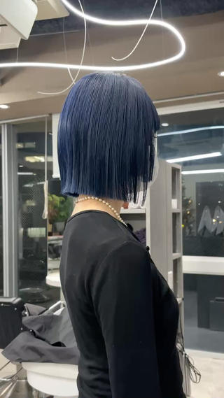 切りっぱなしボブ 