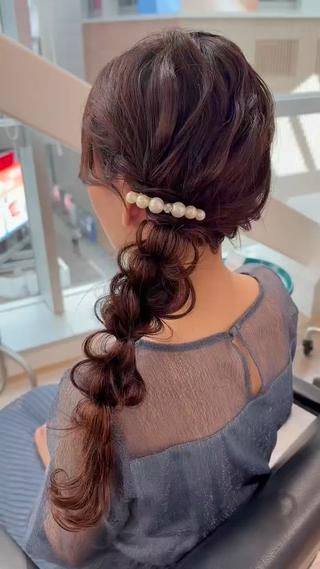 ヘアアレンジ ベージュ/ヘアセット 🎀Kanoのヘアスタイル