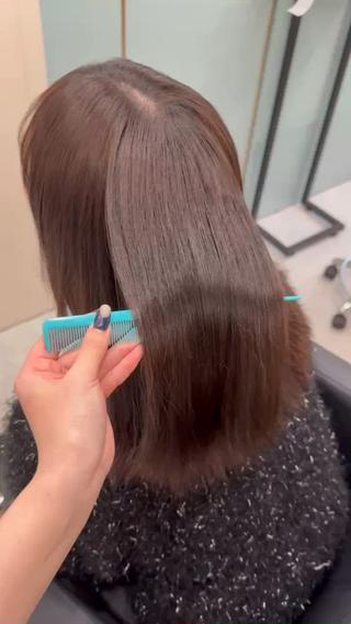 Olive greige×髪質改善ストレート 