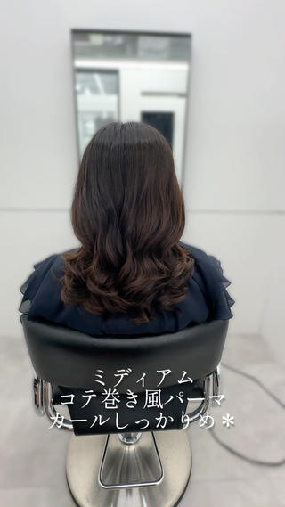 セミロング パーマ デジタルパーマ🫧 韓国風ヘア🫧サクラのヘアスタイル