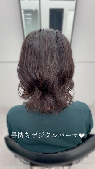 ショート パーマ デジタルパーマ🫧 韓国風ヘア🫧サクラのヘアスタイル
