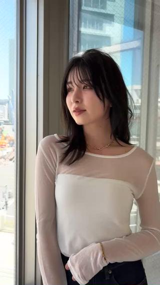 ミディアム カラー ボブ・レイヤーカット 吉敷航一のヘアスタイル
