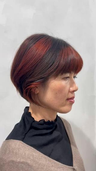 ショート カラー 前田 香恋のヘアスタイル