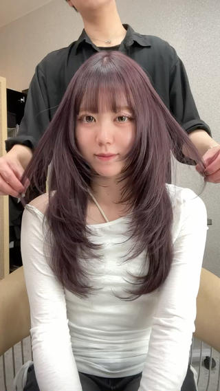 ロング カラー 香月 元希のヘアスタイル