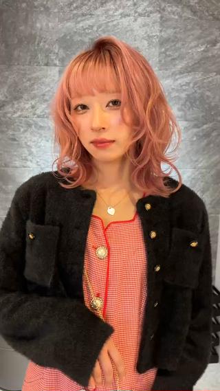 ミディアム カラー 香月 元希のヘアスタイル