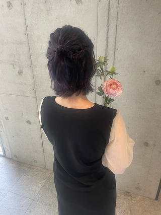 ハーフアップ 