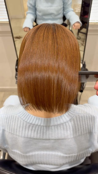 ショート 縮毛矯正/絹髪 TR/レイヤー/ボブのヘアスタイル