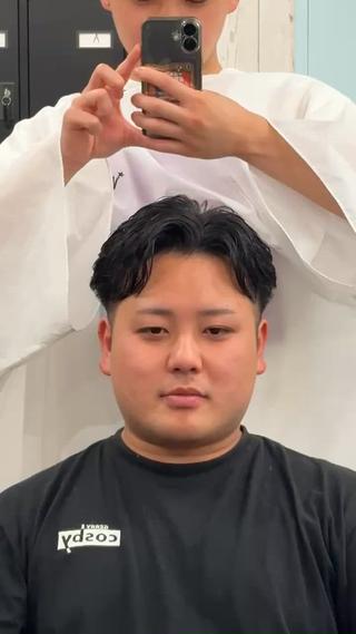 ショート 難波 凌也のヘアスタイル
