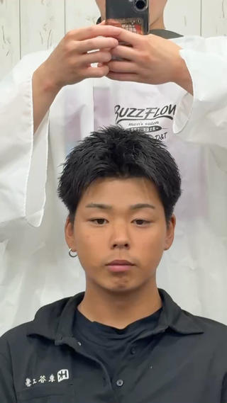ショート 難波 凌也のヘアスタイル